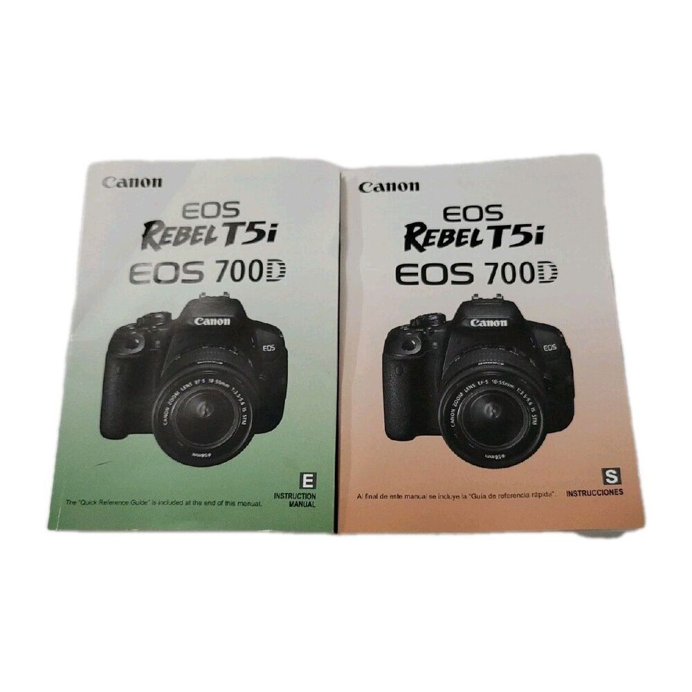 Canon EOS Rebel T5i 700D Instuction Book Manual Spanish/ English